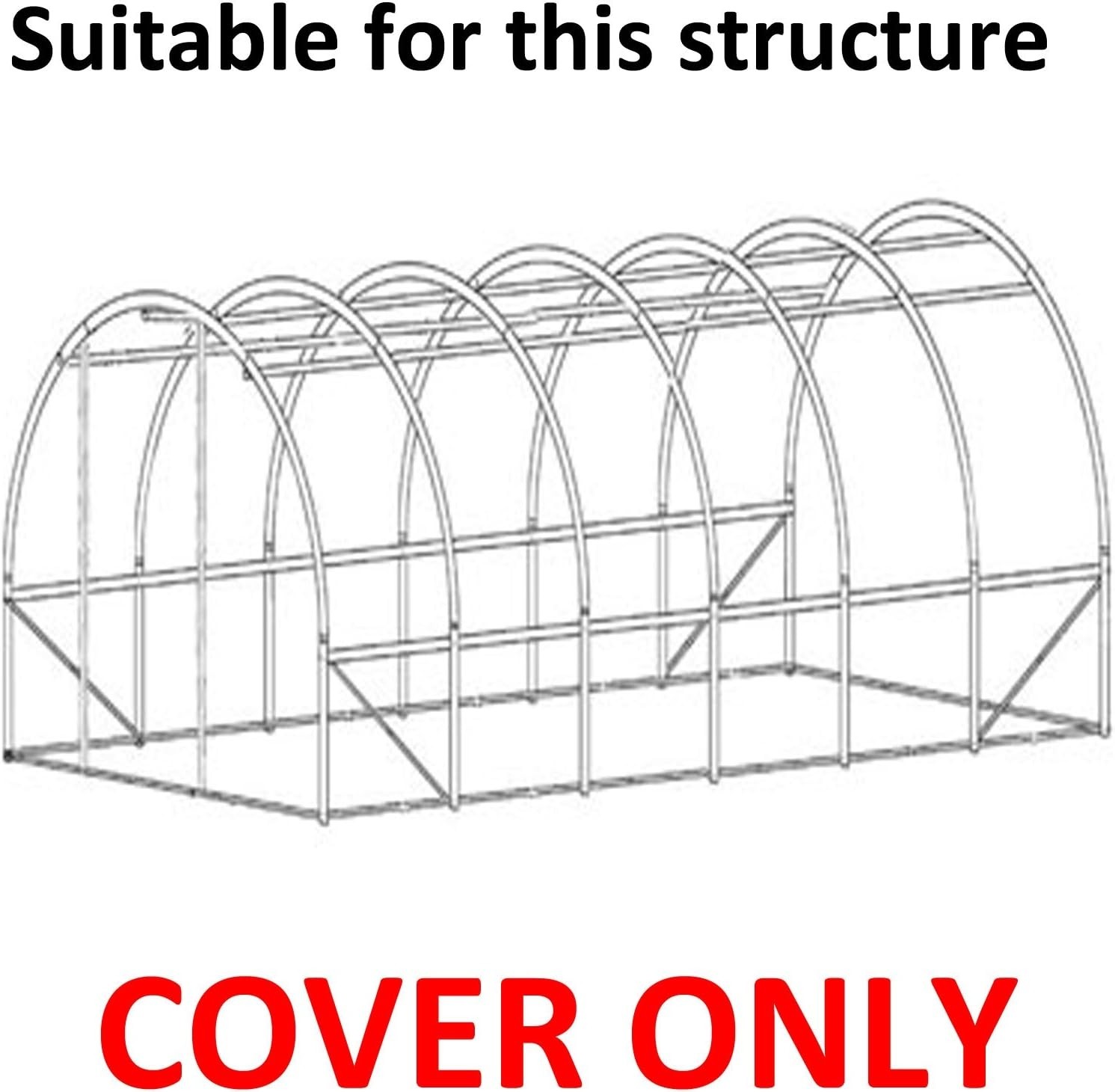 BGSL polytunnel cover 6m x 3m with door 